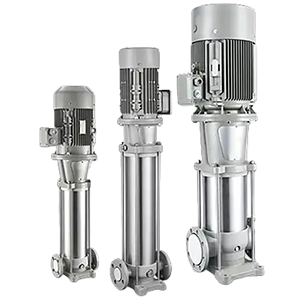 The HMV series vertical multistage pumps are designed to be installed into your piping system with the same diameters. Plus, the outlet and inlet are at the same level making them perfect for increasing system fluid pressure with minimal system changes.