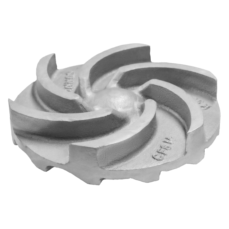 This semi-open pump impeller can be trimmed if the NPSHr of the pump is too high and the needed volume and head produced by the pump is greater than the need.