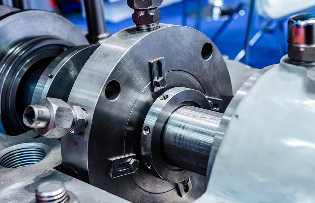 Close-up of a high-quality mechanical seal, showcasing precision components essential for reliable industrial pump products."
