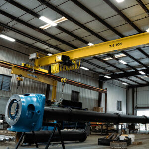 Repairing a vertical turbine pump system to restore performance, part of Southeast Pump Specialist’s industrial pump repair services.